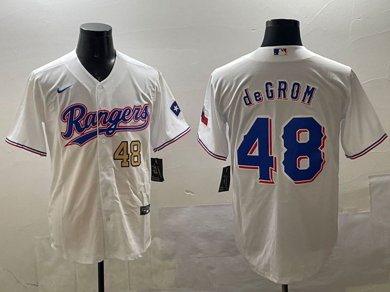 Men Texas Rangers #48 Degrom White Game 2025 Nike MLB Jersey style 6->texas rangers->MLB Jersey